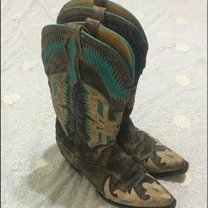 Teal Corral boots